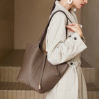 Large Capacity Shoulder Top Handle Bucket Bag