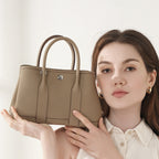 Vintage Genuine Leather Crossbody Top-Handle Bucket Bag