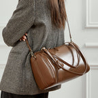 Genuine Leather Underarm Crossbody Pillow Bag