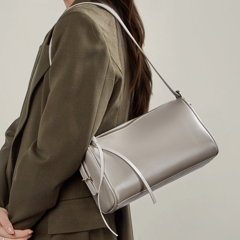 Genuine Leather Crossbody Handheld Pillow Bag