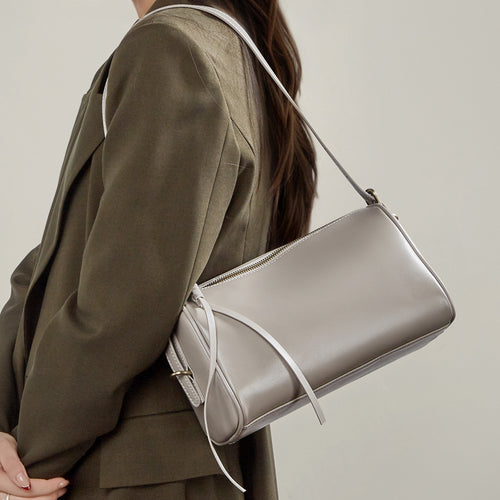 Genuine Leather Crossbody Handheld Pillow Bag