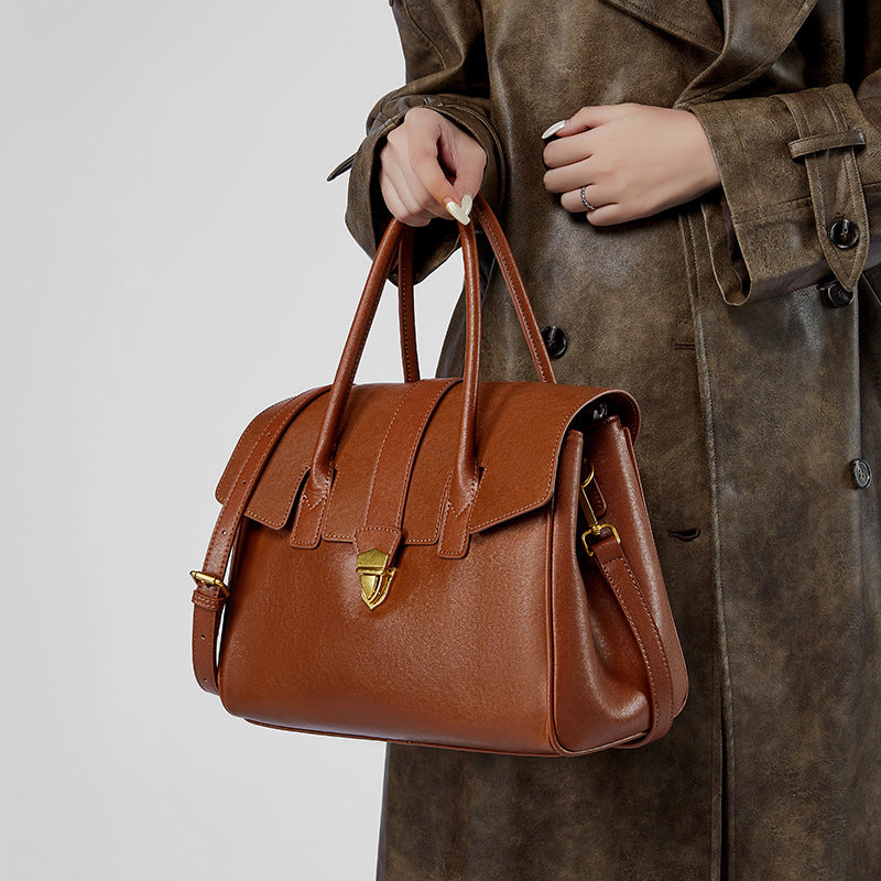 Vintage Top Handle Shoulder Crossbody Tote Bag