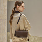 Genuine Leather Shoulder Crossbody Baguette Bag