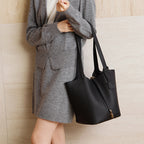 Large Capacity Shoulder Top Handle Bucket Bag