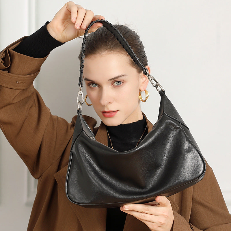 Genuine Leather Crossbody Handheld Underarm Bag