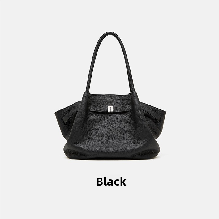 Genuine Leather Top-Handle Crossbody Tote Bag