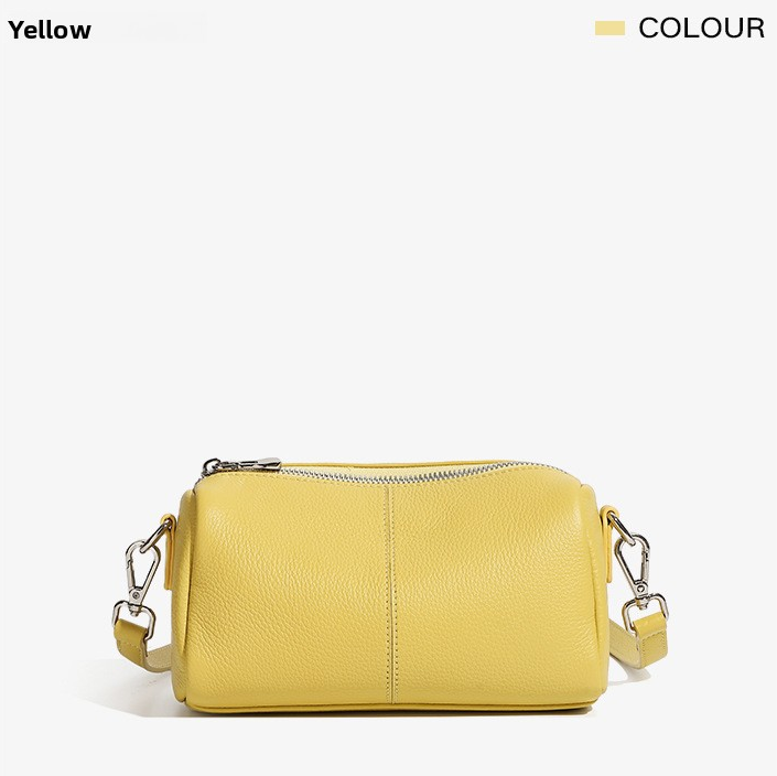 Genuine Leather Top-Handle Crossbody Small Square Bag