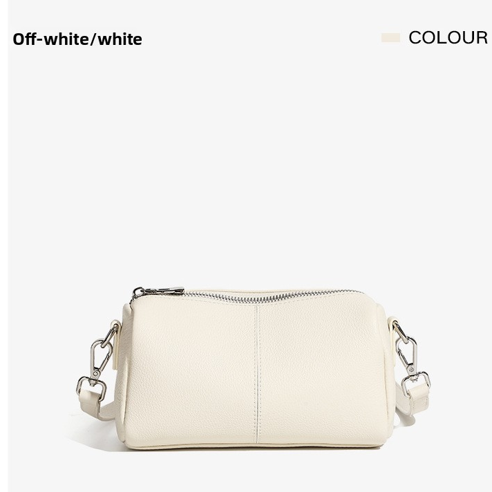 Genuine Leather Top-Handle Crossbody Small Square Bag