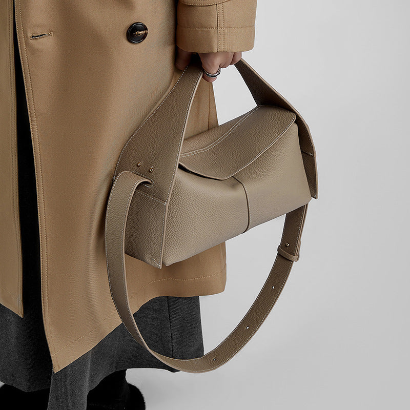Genuine Leather Shoulder Crossbody Top Handle Tote Bag