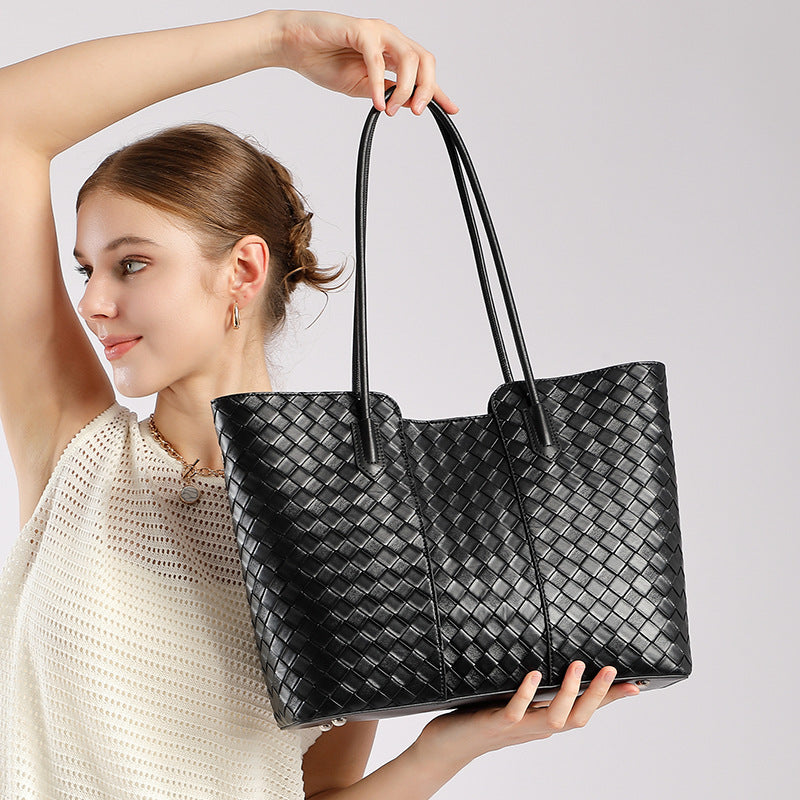 Large-Capacity Work Tote Bag With Shoulder Strap