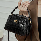 Genuine Leather Shoulder Crossbody Handbag Small Square Bag