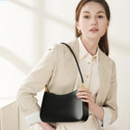 Genuine Leather Shoulder Crossbody Baguette Bag