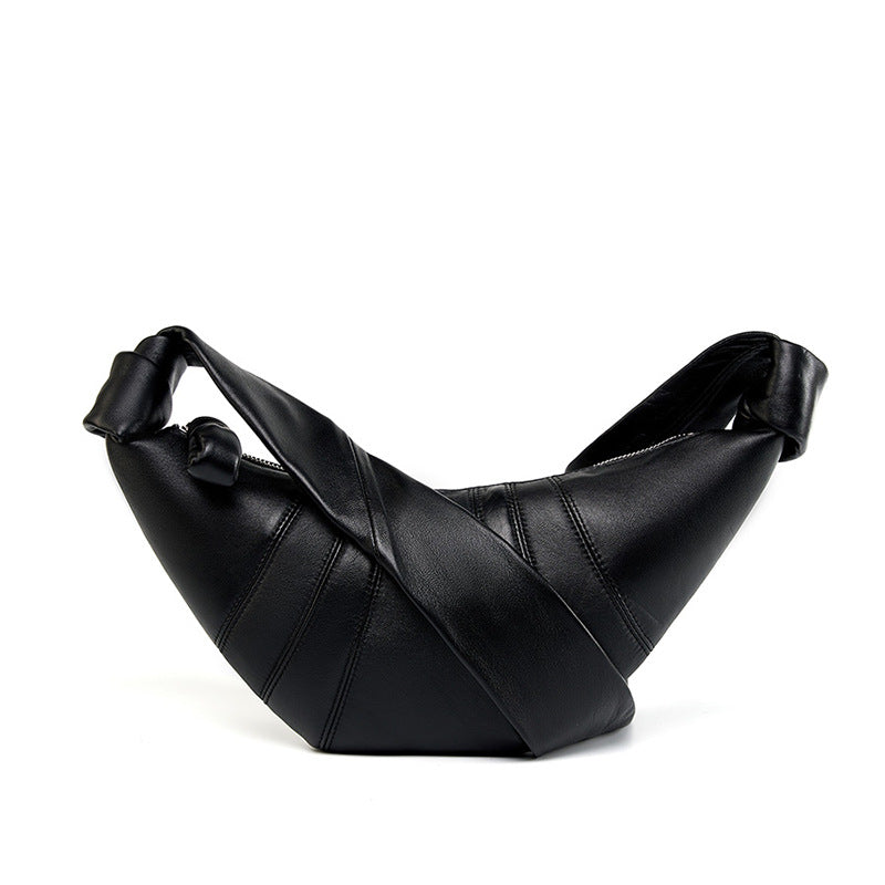 Horn Genuine Leather Shoulder Crossbody Dumpling Bag