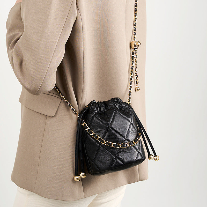 Vintage Top Handle Shoulder Bucket Bag