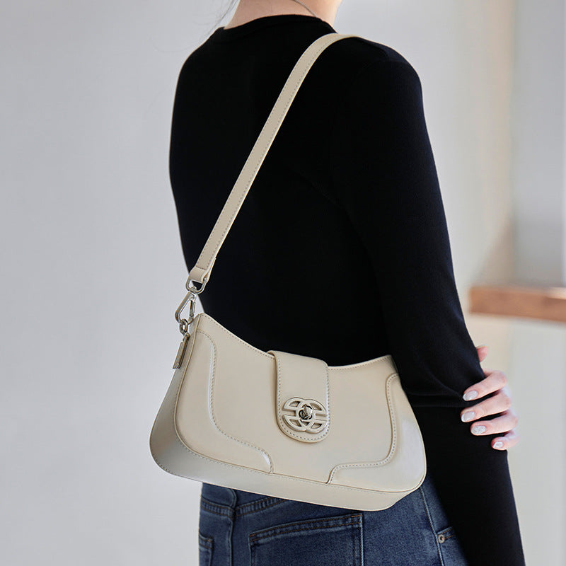 Genuine Leather Elegant Shoulder Crossbody Small Square Bag