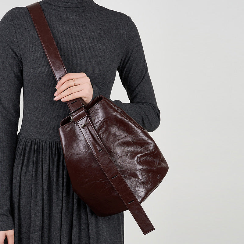 Premium Crossbody Handheld Bucket Bag