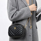 Genuine Leather Small Square Crossbody Bag