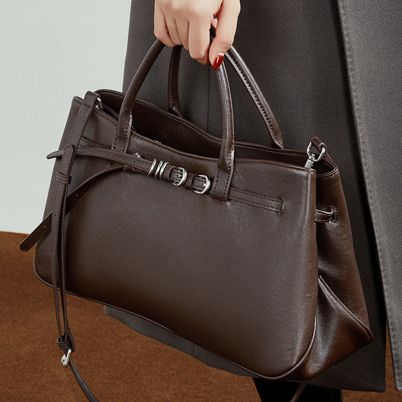 Vintage Shoulder Crossbody Top Handle Briefcase