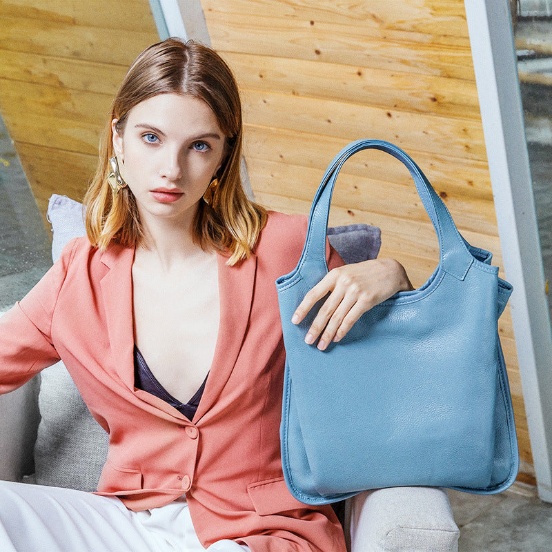 Genuine Leather Tote Bag Crossbody Handbag Women Shoulder Bag