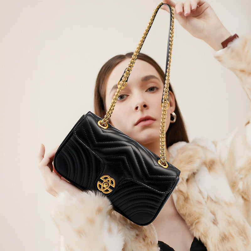 Vintage Single-Shoulder Top-Handle Mini Square Bag