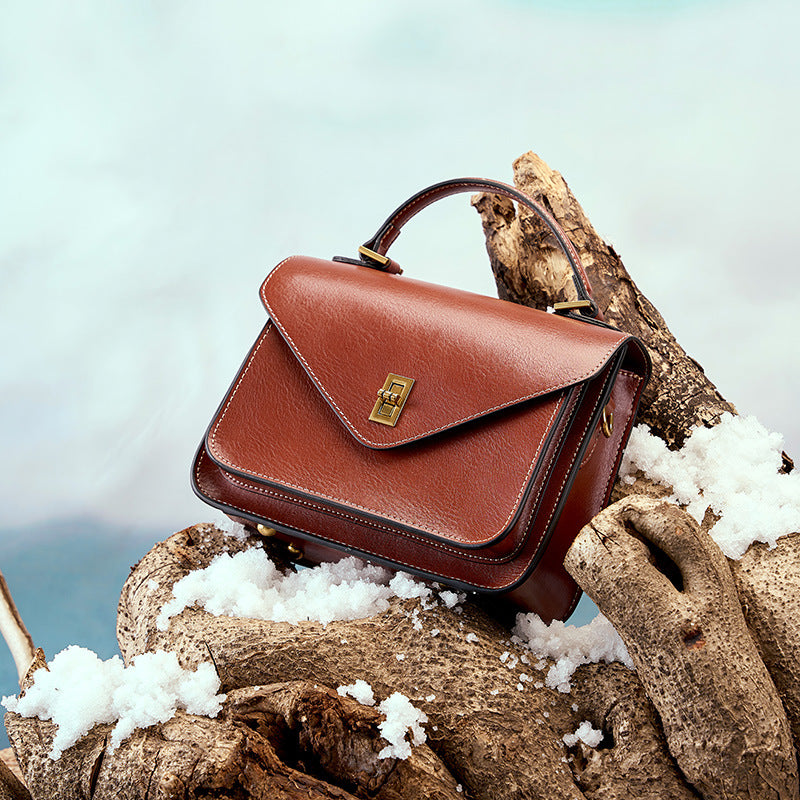 Vintage Top Handle Shoulder Crossbody Satchel