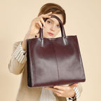 Genuine Leather Crossbody Handheld Tote Bag