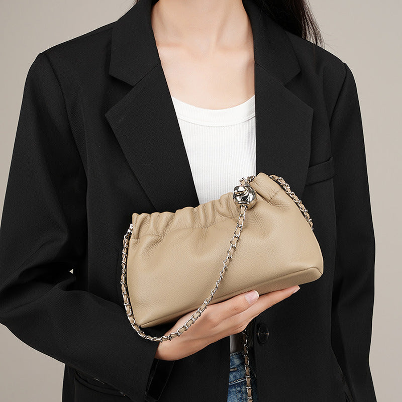 Vintage Shoulder Crossbody Cloud Pleated Bag