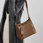 Genuine Leather Crossbody Tote Bag