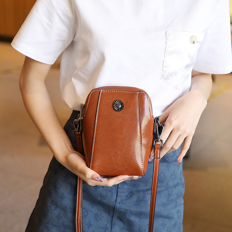 Mini Genuine Leather Shoulder Crossbody Bag