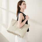 Large Capacity Genuine Leather Shoulder Handheld Tote Bag