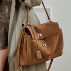 Luxury Genuine Leather Shoulder Crossbody Tote Handbag