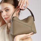 Genuine Leather Top-Handle Crossbody Bag