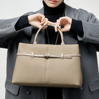 Commuter Shoulder Tote Bag With Top Handles