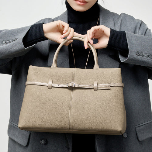 Commuter Shoulder Tote Bag With Top Handles