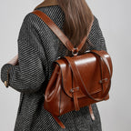 Large Capacity Genuine Leather Women's Backpack