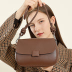 Genuine Leather Crossbody Small Square Bag