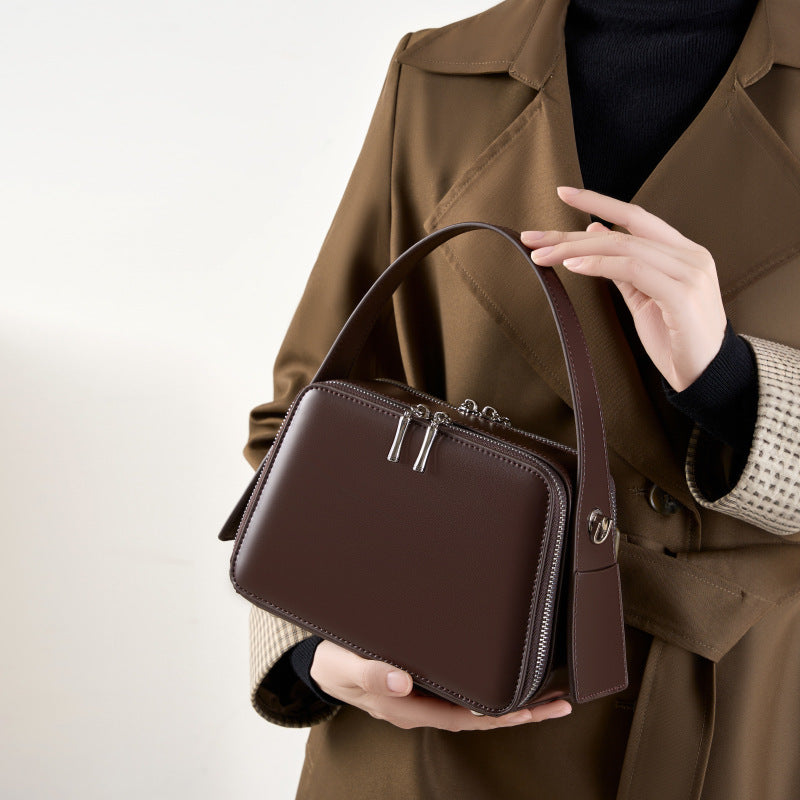 Commuter Single-Shoulder Crossbody Top-Handle Mini Square Bag