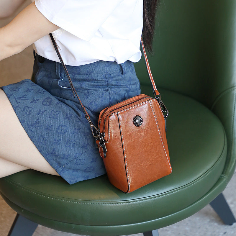 Genuine Leather Crossbody Phone Bag