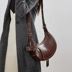 High-End Shoulder Crossbody Crescent Bag