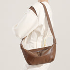 Genuine Leather Crossbody Handheld Dumpling Bag