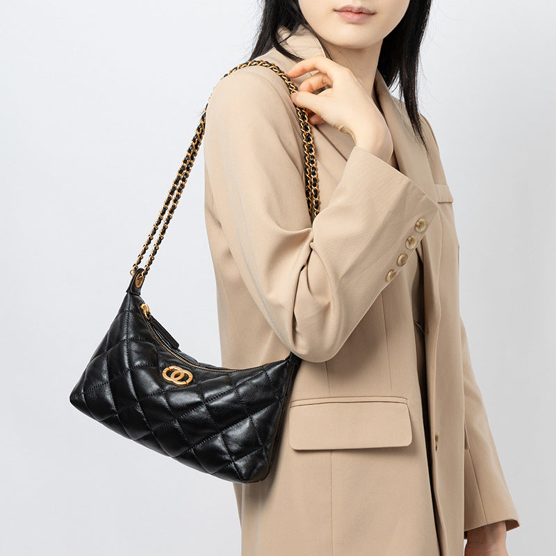 Quilted Shoulder Crossbody Bag With Top Handle