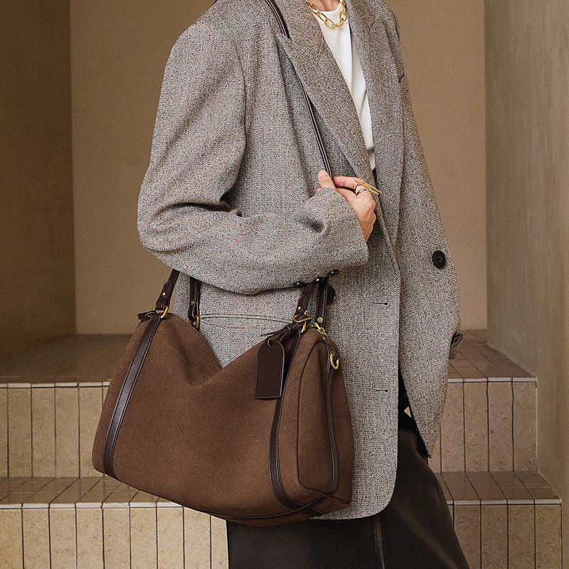 Genuine Leather Crossbody Handheld Tote Bag