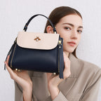 Minimalist Genuine Leather Shoulder Top Handle Crossbody Bag
