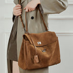 Luxury Genuine Leather Shoulder Crossbody Tote Handbag
