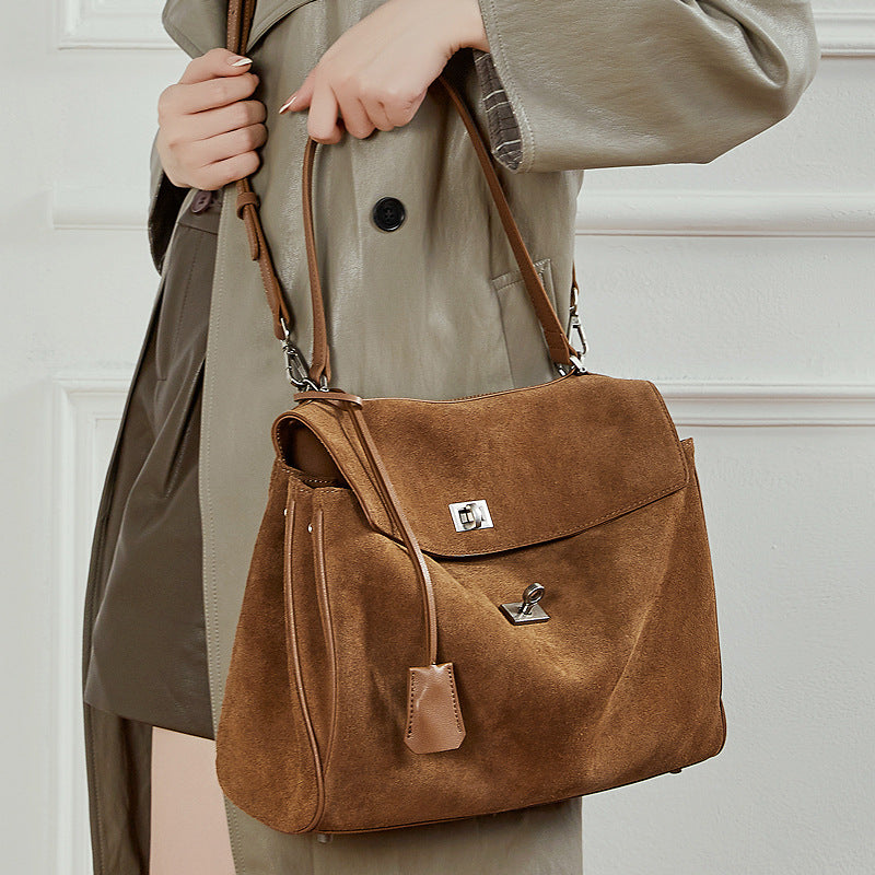 Luxury Genuine Leather Shoulder Crossbody Tote Handbag