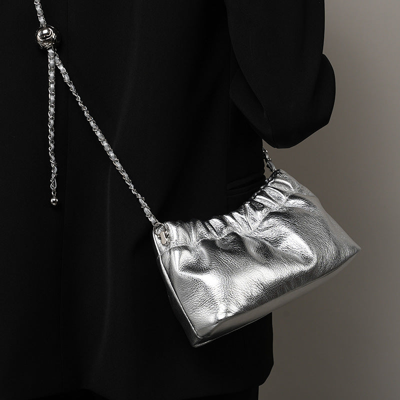 Elegant Cloud Pleated Crossbody Bag