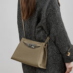 Genuine Leather Crossbody Handheld Kelly Bag