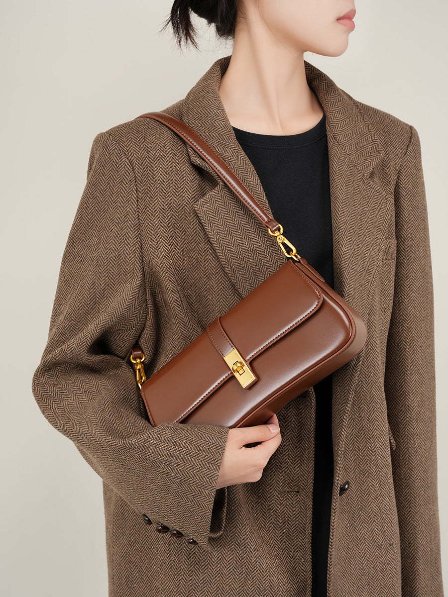 Elevated Shoulder Crossbody Baguette Bag