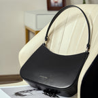 Genuine Leather Top-Handle Underarm Bag