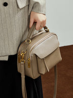Vintage Single-Strap Crossbody Bag With Top Handle